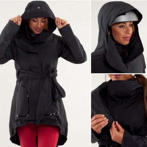 Lululemon Pedal Power Rain Jacket 10 Swift DWR Reversible Packable - Picture 7 of 16